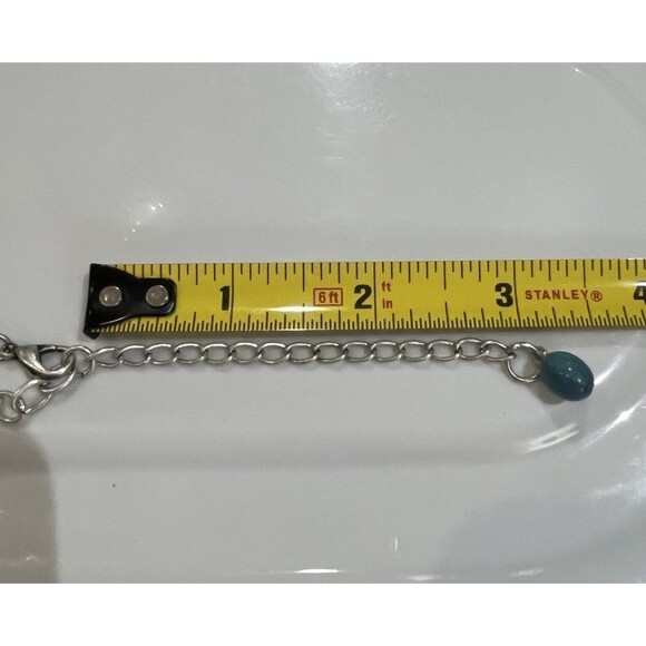 Cha Cha Blue Moon Cherubs Dangle Bib Chocker Necklace Set Silver Tone Celestial - Picture 8 of 10